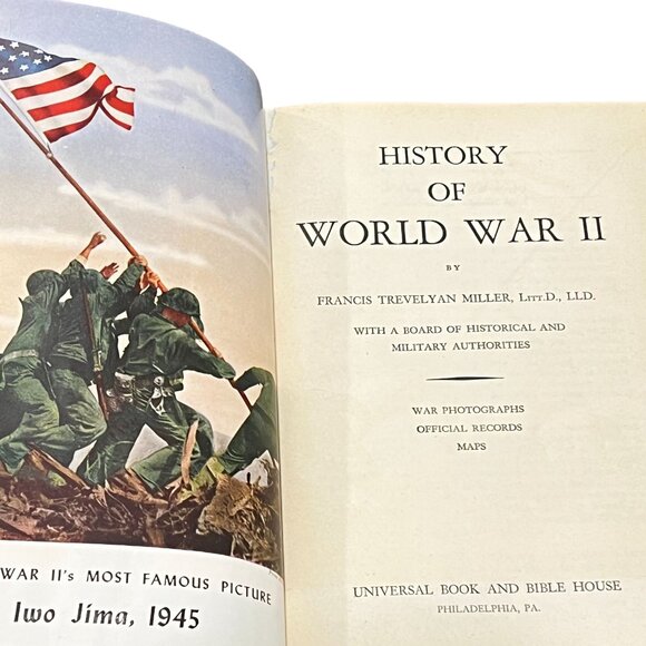 History Of World War II Armed Services Memorial Edition Hardcover Blue Gold 1940 - Picture 11 of 12